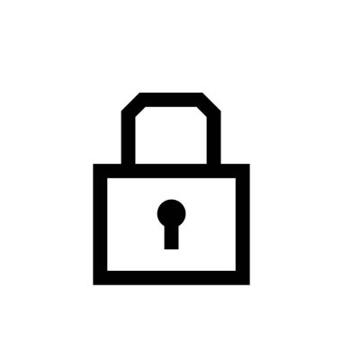 Kilit mini çizgi, simgesi