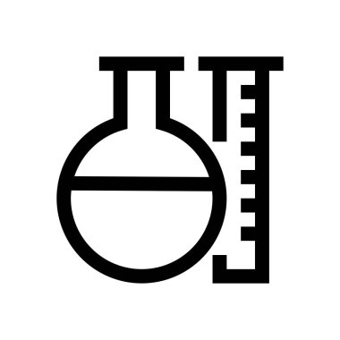 Test tüpleri mini çizgi, simgesi