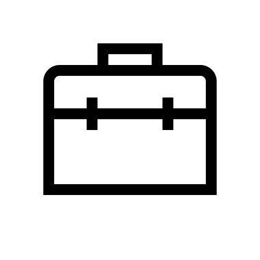 Okul çantası mini çizgi, simgesi