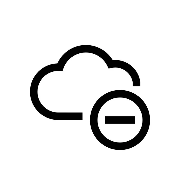 Nube mini línea icono — Vector de stock