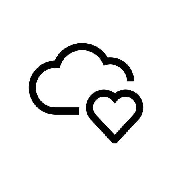 Mini icône de ligne Cloud — Image vectorielle