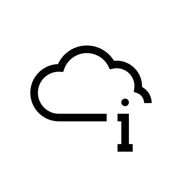 Mini icône de ligne Cloud — Image vectorielle