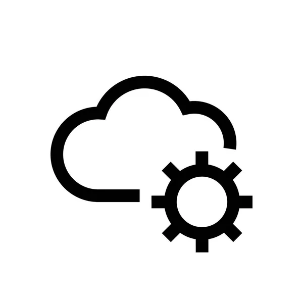 Bulut mini satırı simgesi — Stok Vektör