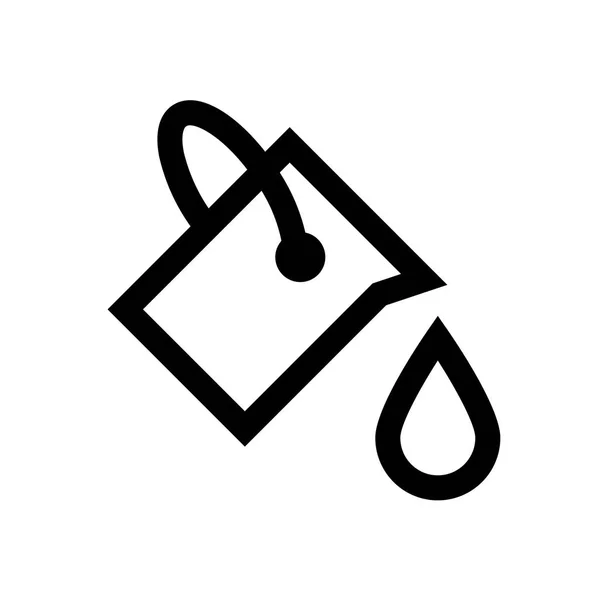 Cubo de pintura mini línea, icono — Vector de stock