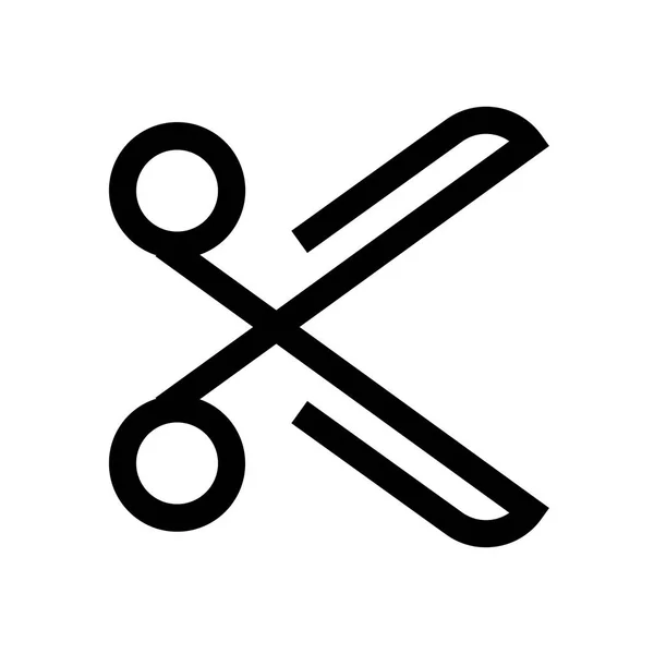 Mini line, olló ikont — Stock Vector