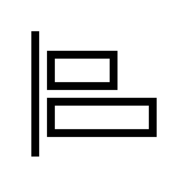 Alinear herramienta mini línea icono — Archivo Imágenes Vectoriales