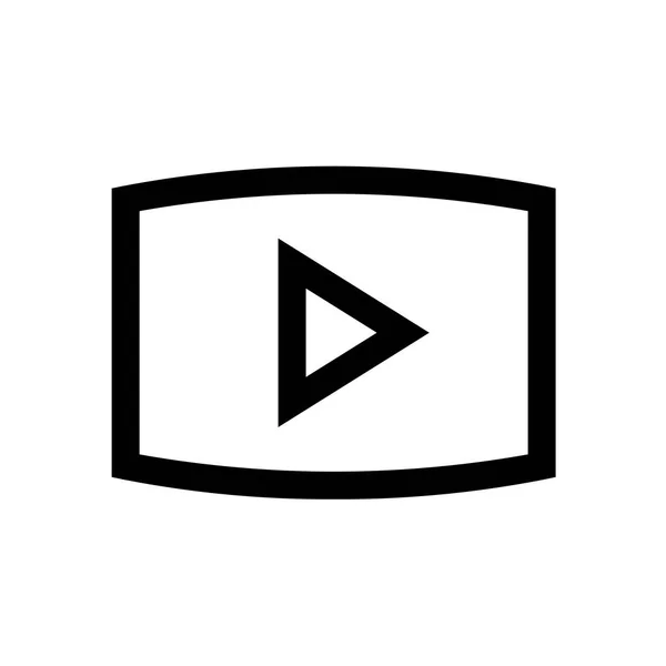 Lecteur vidéo mini ligne, icône — Image vectorielle