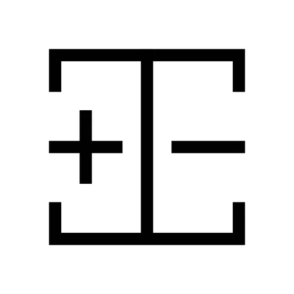 Разделенная тестовая мини-линия, иконка — стоковый вектор
