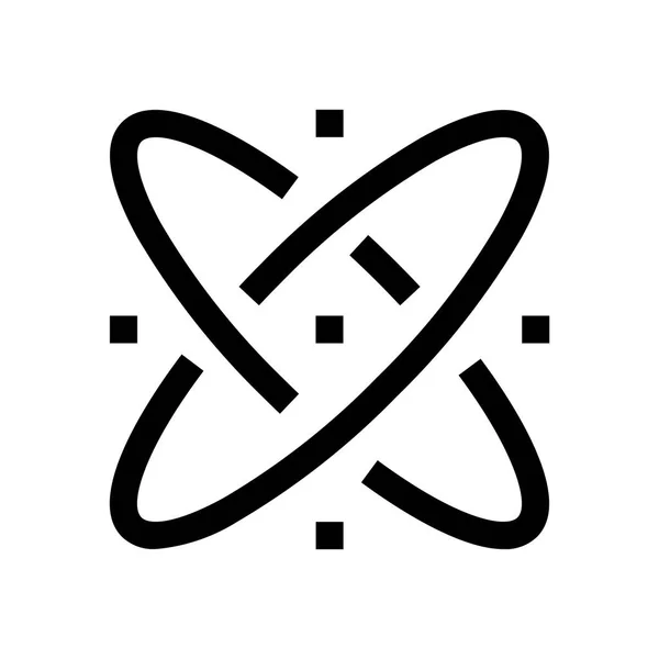 Atom, molecula mini linie, pictogramă — Vector de stoc