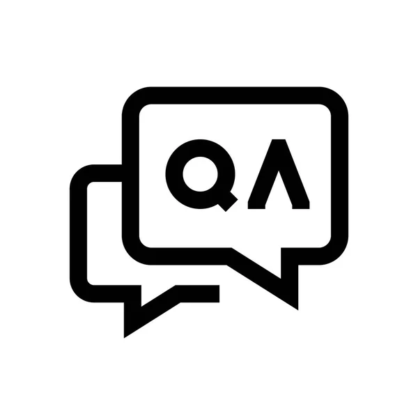 Questions and answers mini line, icon — Stock Vector