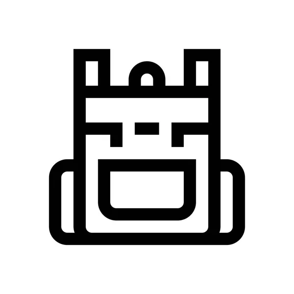 Ryggsäck mini linje, ikon — Stock vektor