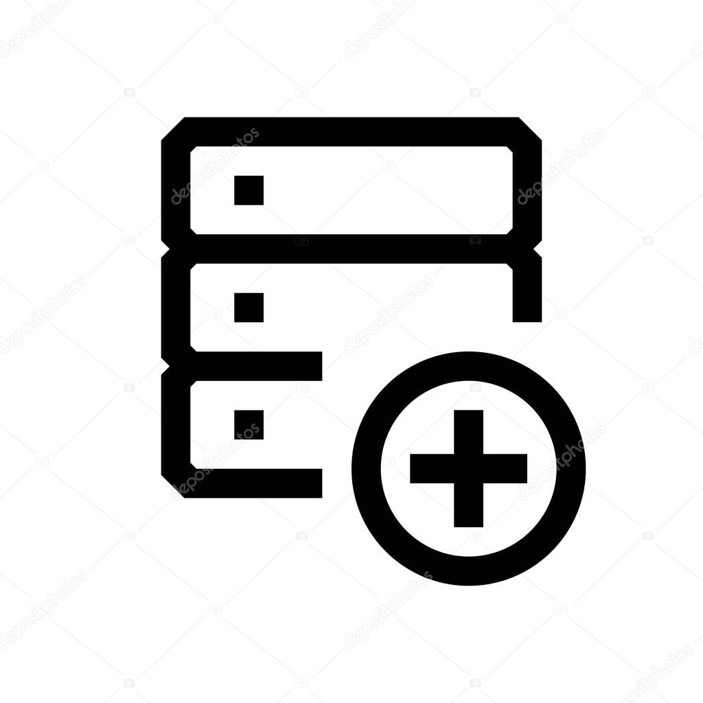 Database mini line icon
