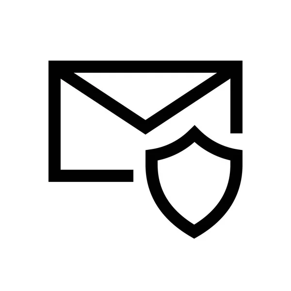 Pošta, e-mailová mini line — Stockový vektor