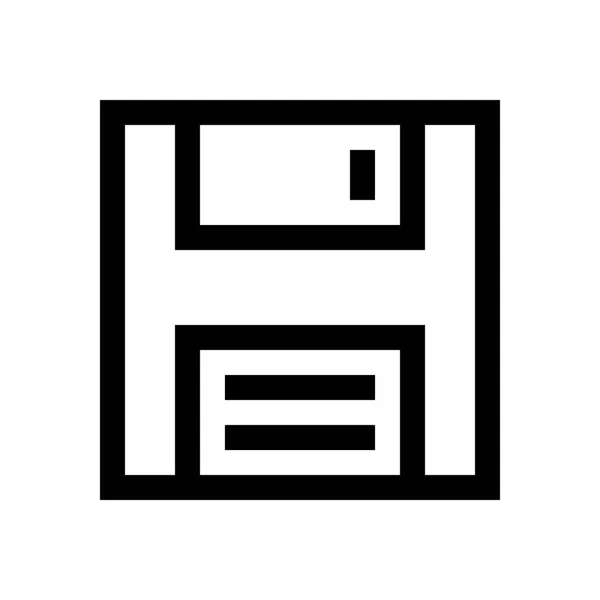 Opslaan van mini lijn, pictogram — Stockvector