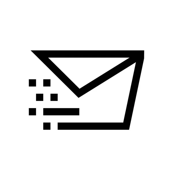 Mail mini lijn, pictogram — Stockvector