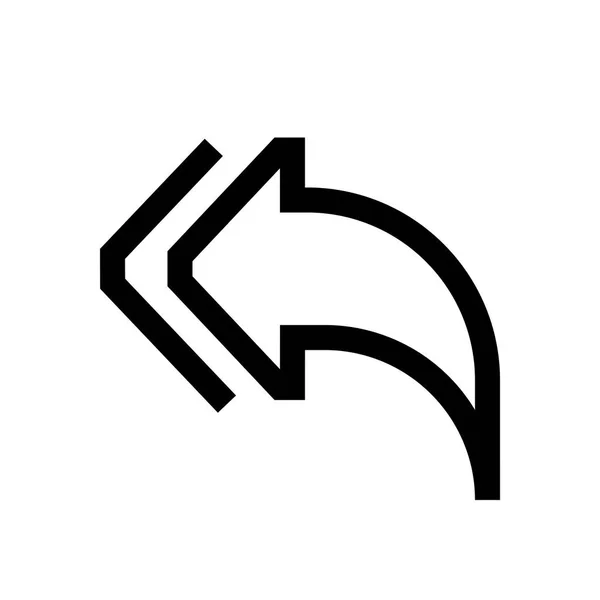 Mini-Linie vorwärts, Symbol — Stockvektor