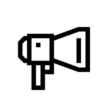 Megafon mini çizgi, simgesi