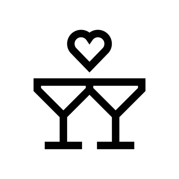 Alla hjärtans dag mini line, ikon — Stock vektor