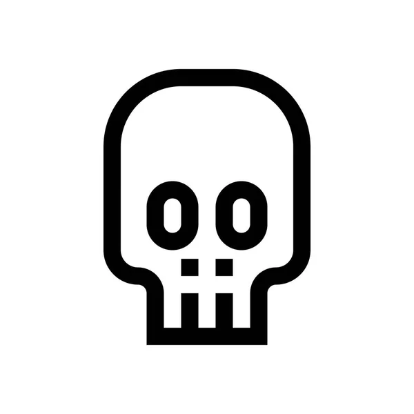 Skull mini line, icon — Stock Vector