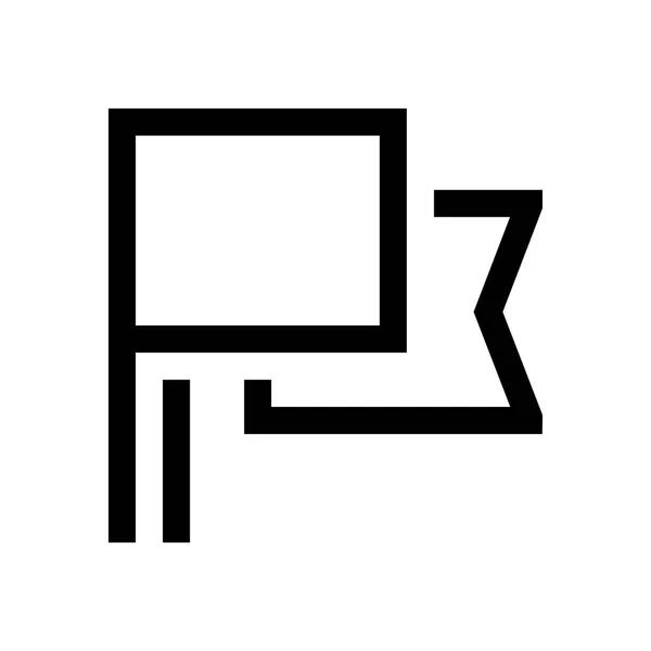 Bandera mini línea, icono — Vector de stock