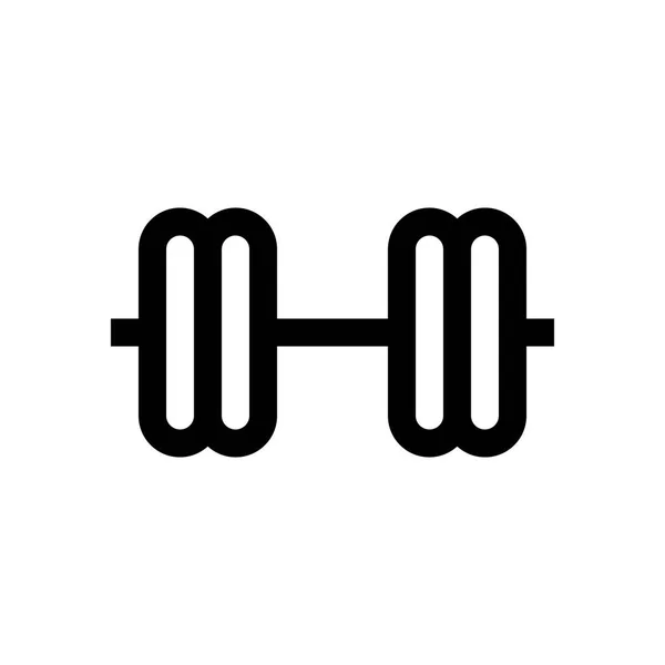 Barbell mini line, icon — Stock Vector