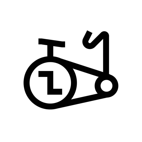 Mini ligne de vélo de fitness, icône — Image vectorielle
