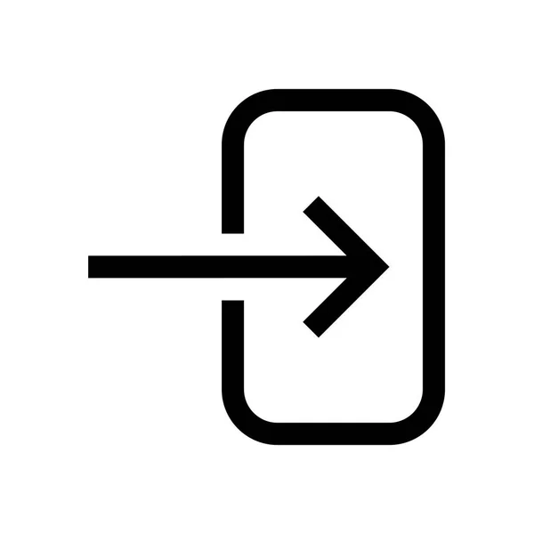 Pfeil Mini Line Symbol — Stockvektor