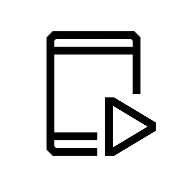 Mini ligne de tablette, icône — Image vectorielle