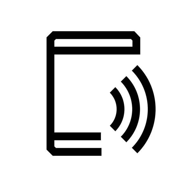 Tableta mini línea, icono — Vector de stock