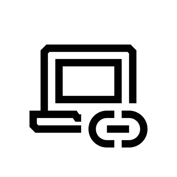 Computador ícone de mini linha —  Vetores de Stock