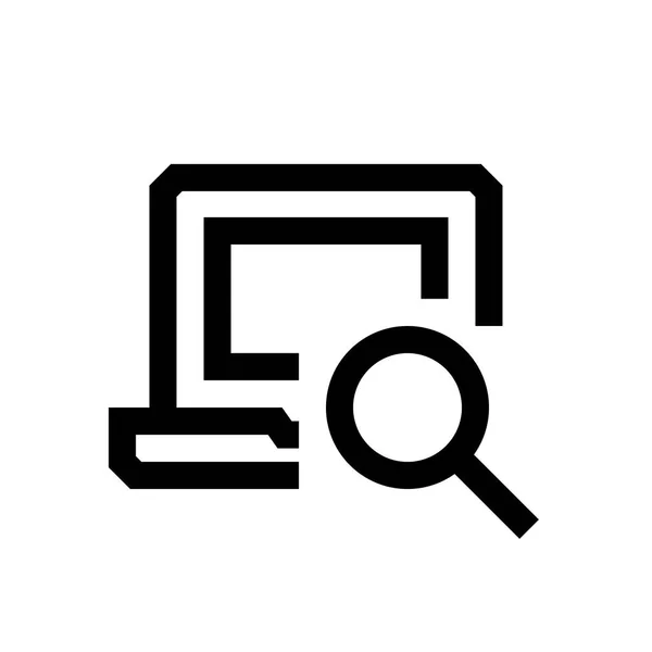 Mini icône de ligne informatique — Image vectorielle