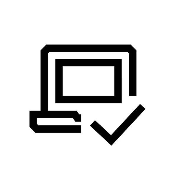 Computer mini line icon — Stock Vector