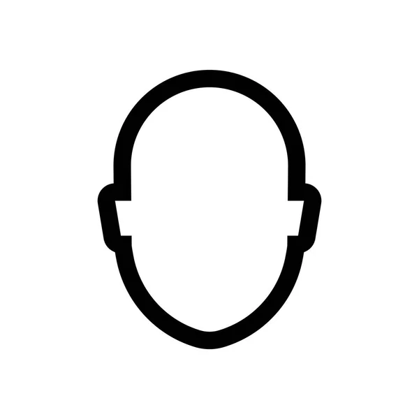 Male avatar mini line icon — Stock Vector