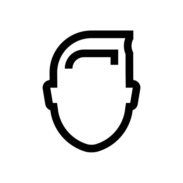 Férfi avatar mini line ikon — Stock Vector