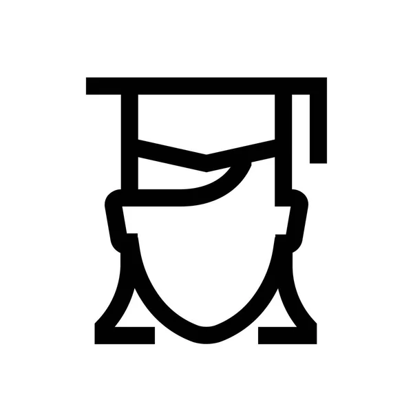 Vrouwelijke avatar mini lijn pictogram — Stockvector