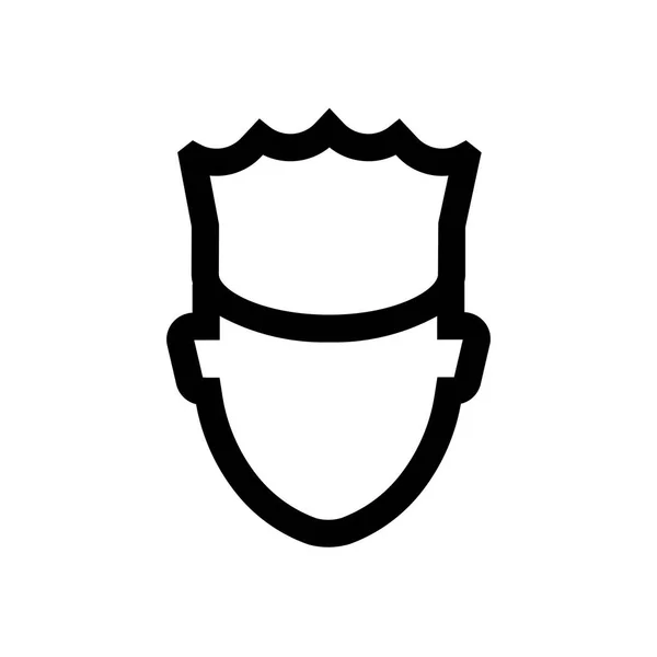 Homme avatar mini icône de ligne — Image vectorielle