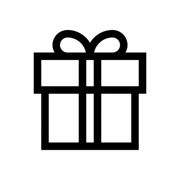 Caja de regalo mini línea, icono — Vector de stock