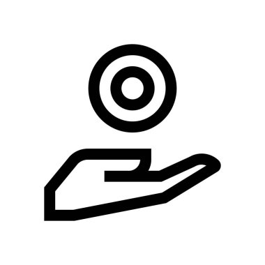 Bağış mini çizgi, simgesi