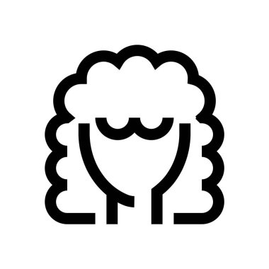 Kadın avatar mini çizgi, simgesi