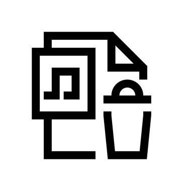 Müzik dosya biçimi mini çizgi, simgesi