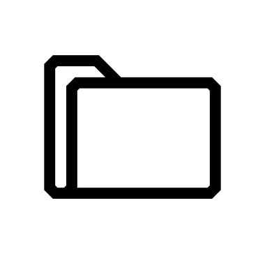 Klasör mini çizgi, simgesi