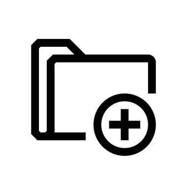 Klasör mini çizgi, simgesi