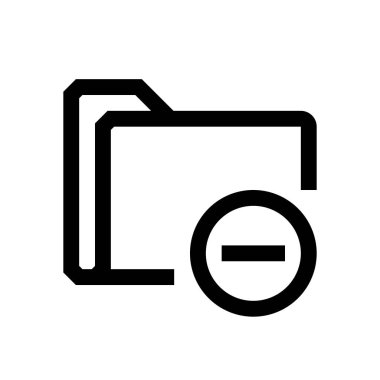 Klasör mini çizgi, simgesi