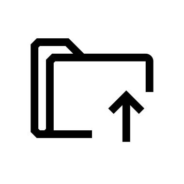 Klasör mini çizgi, simgesi