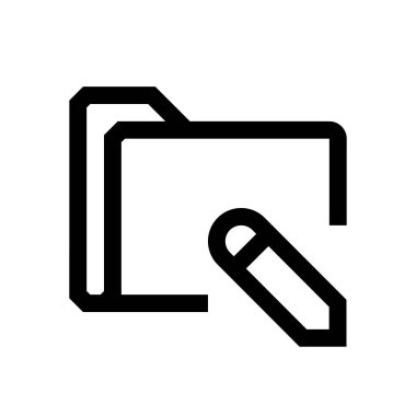 Klasör mini çizgi, simgesi