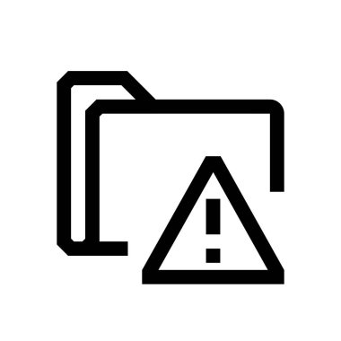 Klasör mini çizgi, simgesi