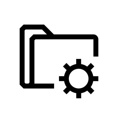 Klasör mini çizgi, simgesi