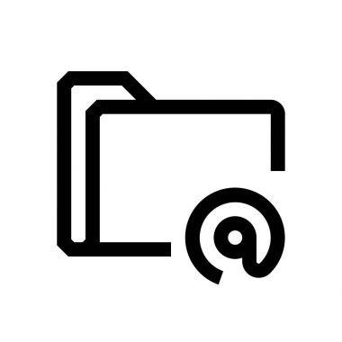 Klasör mini çizgi, simgesi