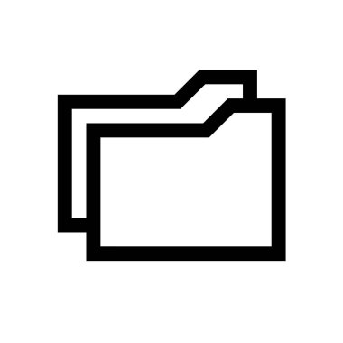 Klasör mini çizgi, simgesi