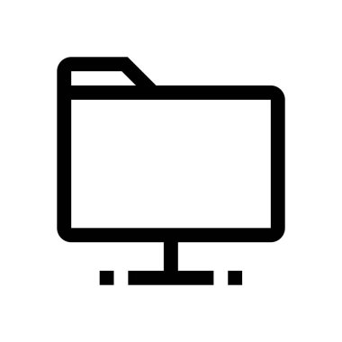 Paylaşılan klasör mini çizgi, simgesi